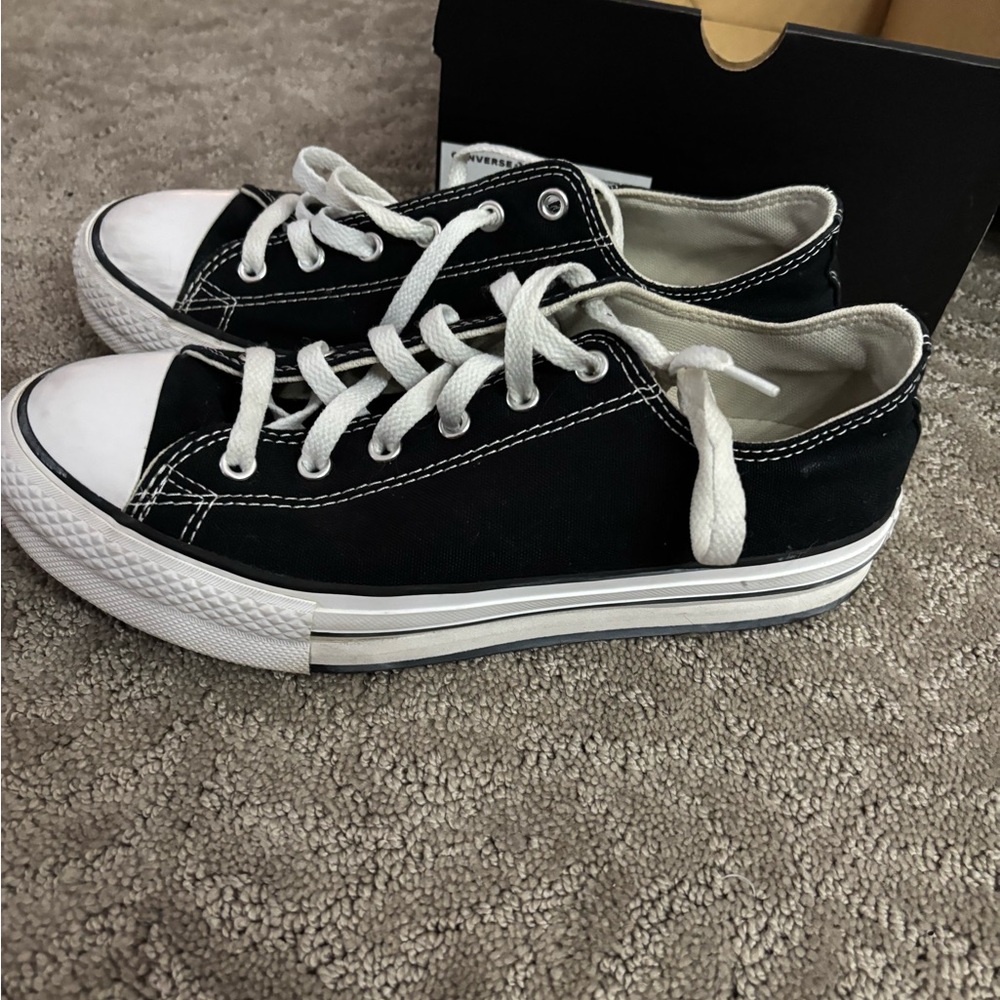 Kids Black Canvas Sneakers
